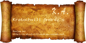 Kratochvill András névjegykártya